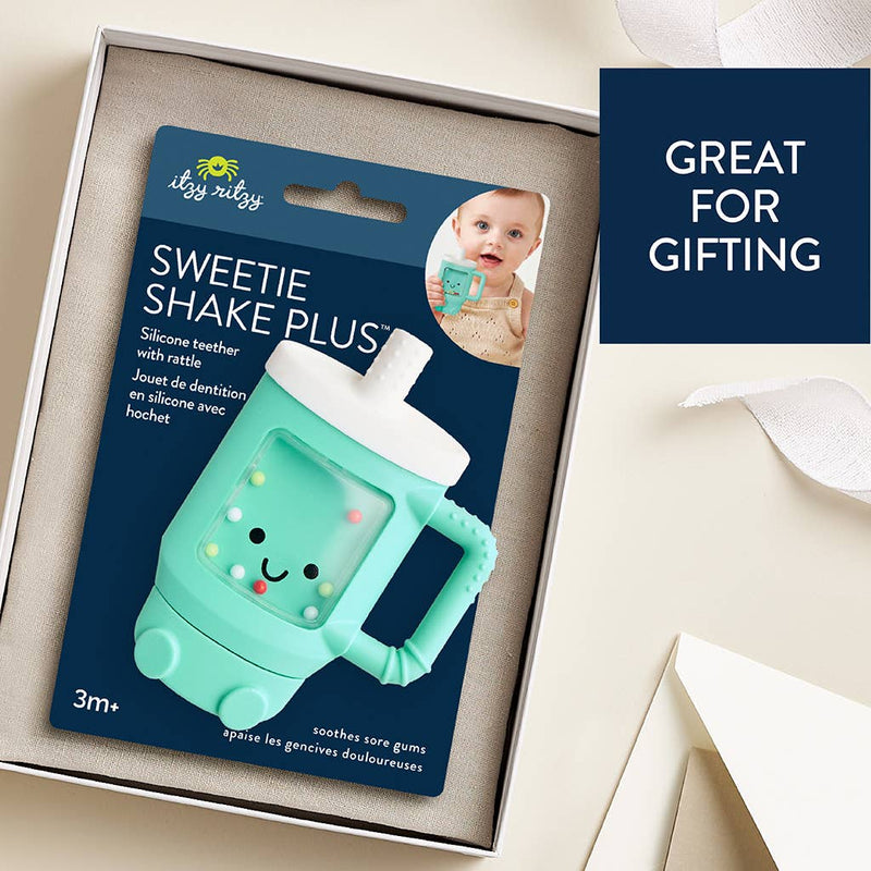 Itzy Ritzy Sweetie Shake Plus - Teething + Rattle Toy: Tumbler