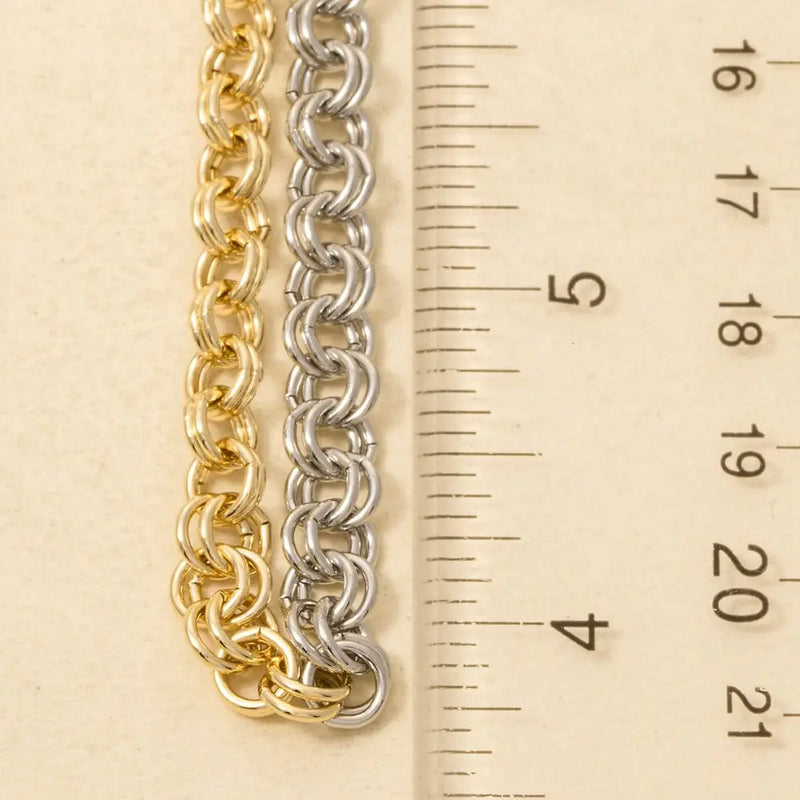 Mixed Metals Gold Dipped 16" Necklace