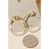 Gold Dipped Golden Isle Pearl Accent Hoop Earrings