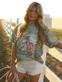 Camo Rodeo Oversized Boxy Graphic Tee
