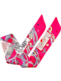Assorted Twillys In Wonderland Satin Printed Twilly Scarves