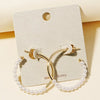 Gold Dipped Golden Isle Pearl Accent Hoop Earrings