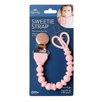 Sweetie Strap™ Silicone One-Piece Pacifier Clips: Toast