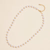 Classic Elegance 18K Gold Dipped Pearl Gold Link Necklace