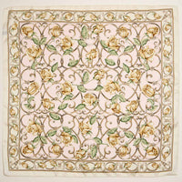 Vintage Rose Printed Square Satin Scarf