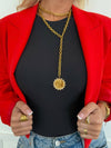 The Royal Reign Wrap Around Water Resistant Coin Pendant Necklace
