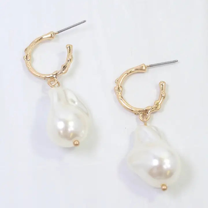 Golden Capri Pearl Earrings