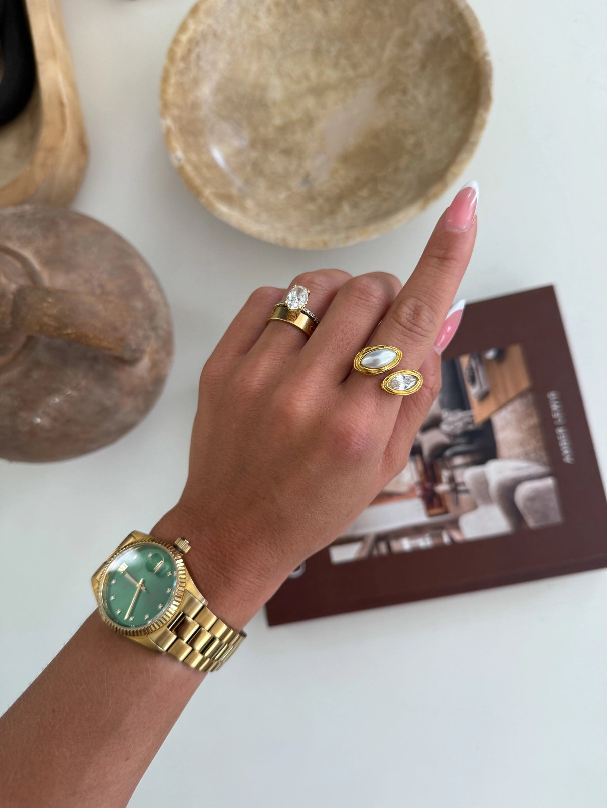 Milo Adjustable Gold Water Resistant Ring