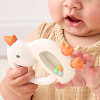 Itzy Ritzy Bitzy Shake - Silicone Teether with Rattle: Goose