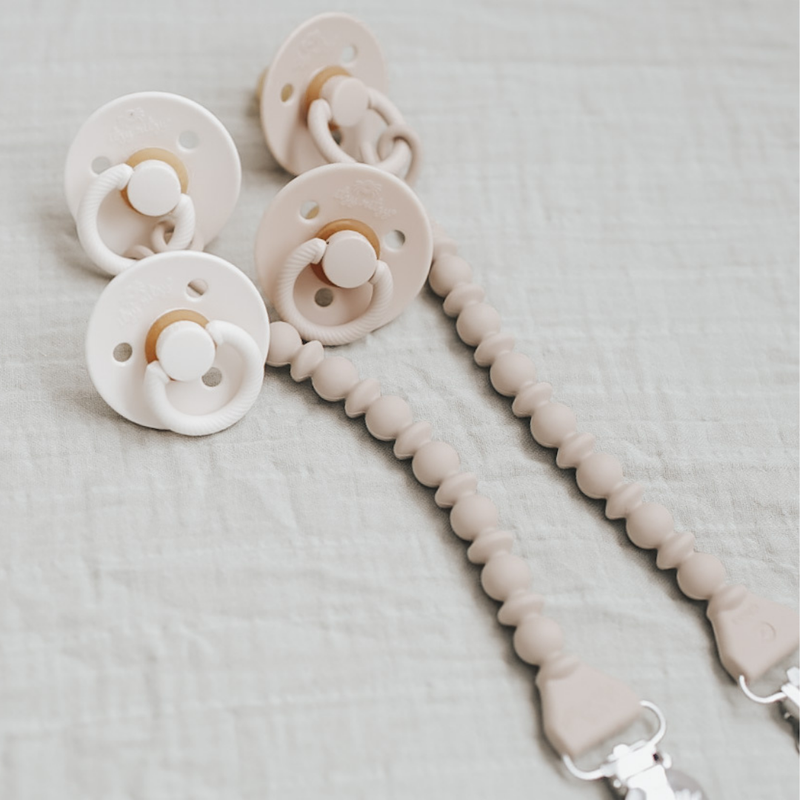 Itzy Ritzy Soother Natural Rubber Paci Sets: Coconut + Toast