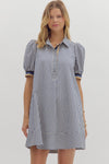Hampton Harbor Striped Mini Dress - Navy