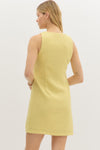 London Lemonade Chic Gold Button Dress