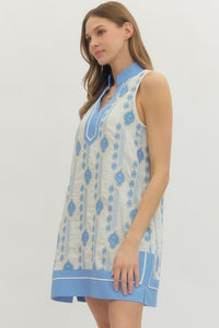 Capri Breeze Embroidered Mini Dress - Chambray