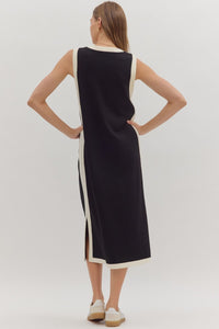 CEO Of Chic Black Contrast Dress