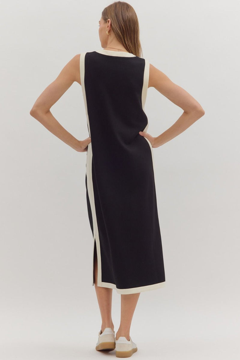 CEO Of Chic Black Contrast Dress