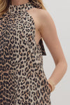 Leopard Gone Rouge Printed Halter Mini Dress