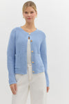 Countryside Chic Lightweight Cardigan - Light Blue