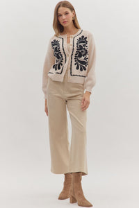 Eloise Enchanting Embroidered Knit Cardigan