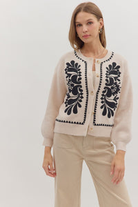 Eloise Enchanting Embroidered Knit Cardigan