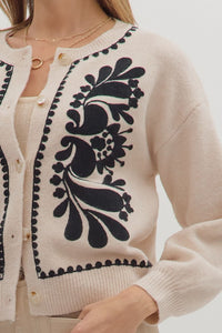 Eloise Enchanting Embroidered Knit Cardigan