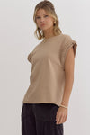 Bellamy Braided Cap Sleeve Top - Taupe