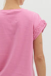 Bellamy Braided Cap Sleeve Top - Pink