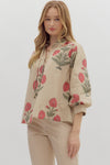 Petunia Petals Floral Printed Blouse