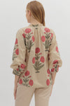 Petunia Petals Floral Printed Blouse