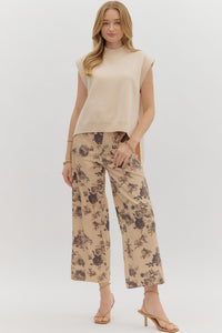 Cabernet & Cashmere Knit Everyday Hi-Low Blouse - Cream