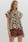 Primal Poise Printed Ruffle Blouse