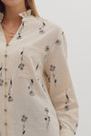 Sketch & Stems Floral Embroidered Long Sleeve Blouse