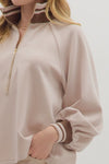 Taupe Tempo Half Zip Pullover