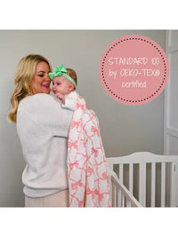 Beautiful Bows Baby Swaddle Blanket