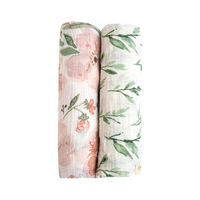 Parker Floral Cotton Muslin Set of 2 Swaddle Blankets