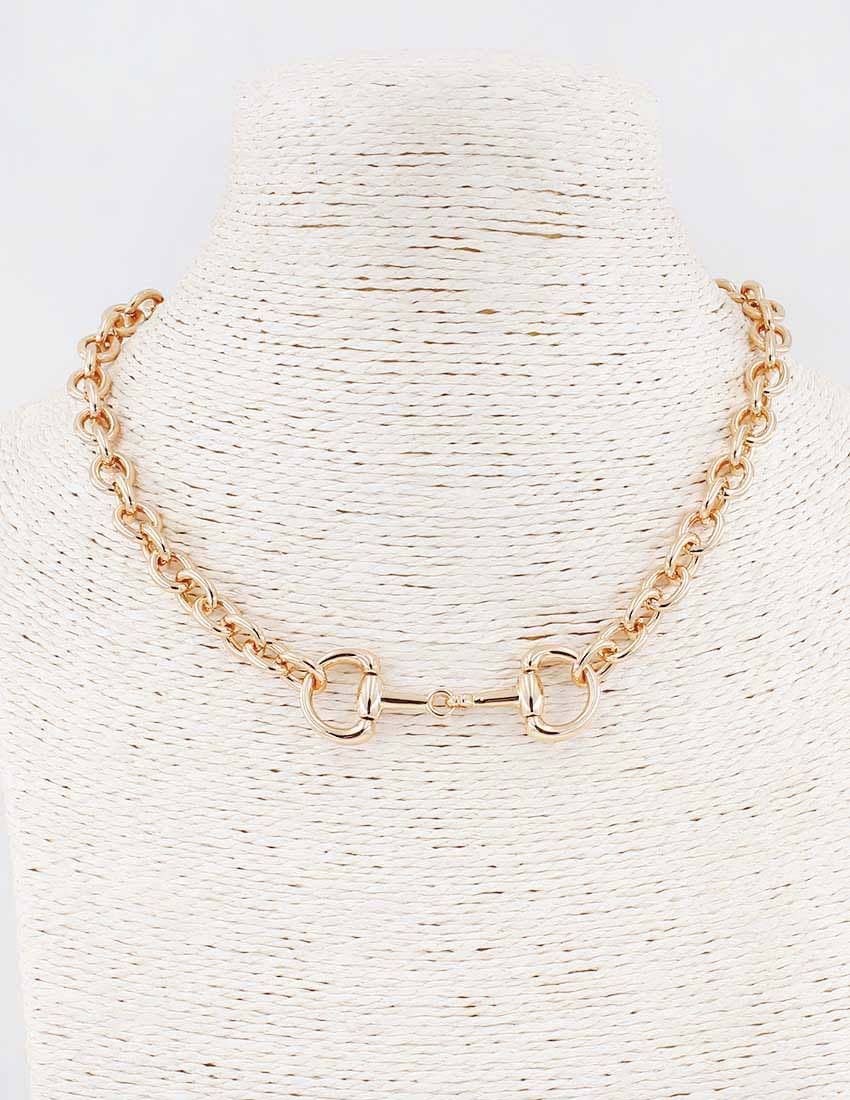Rodeo Drive Gold Chain Bit Necklace (16"-18")
