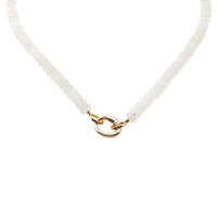 Snow Day Stone + Gold Resin Necklace