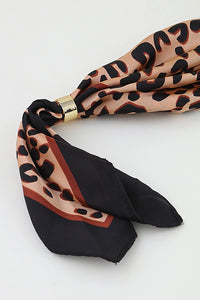 Outfit Elevated Chic Leopard Scarf + Gold Scarf Ring Set
