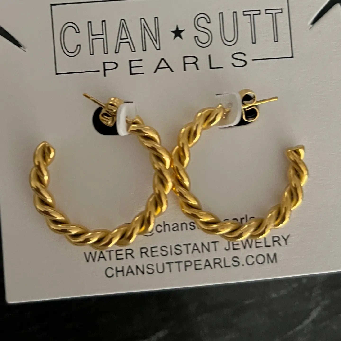 The Medium Twist Water Resistant Hoop Earrings