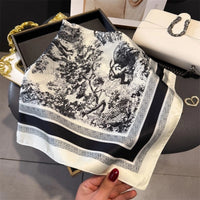 Toile de Lune Abstract Vintage Print Square Scarf