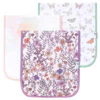 CP Set Of 3 Premium Burp Cloths - Flora