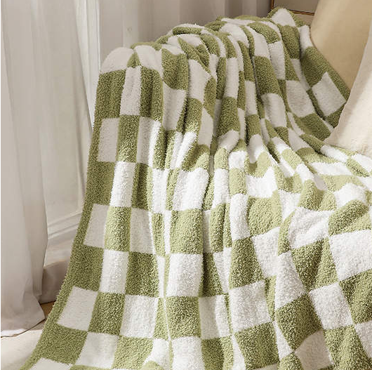 Green Checker Blanket