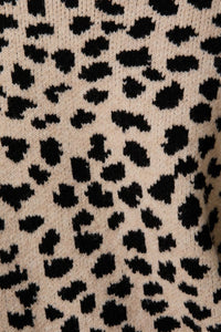 Spot On Animal Print Tie Cardigan