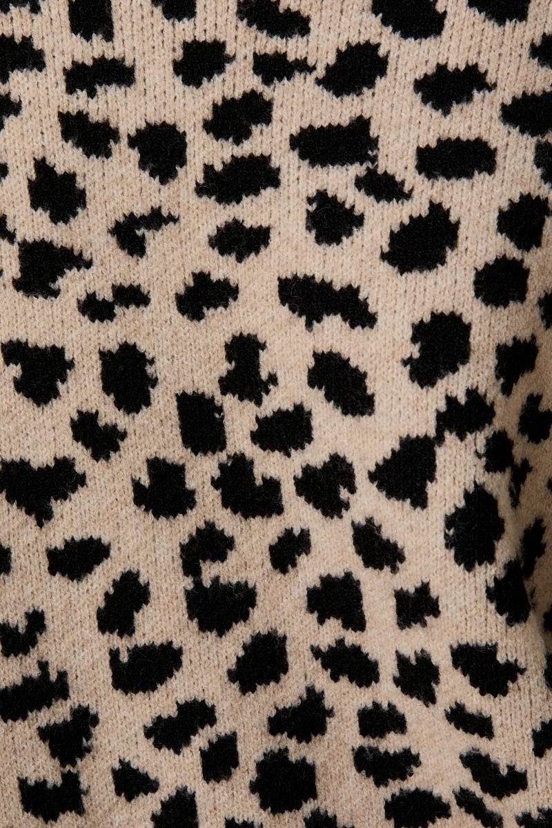 Spot On Animal Print Tie Cardigan