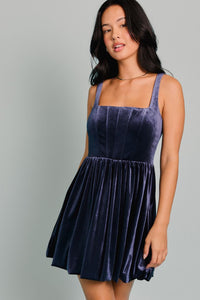 Manhattan at Midnight Velvet Bubble Dress