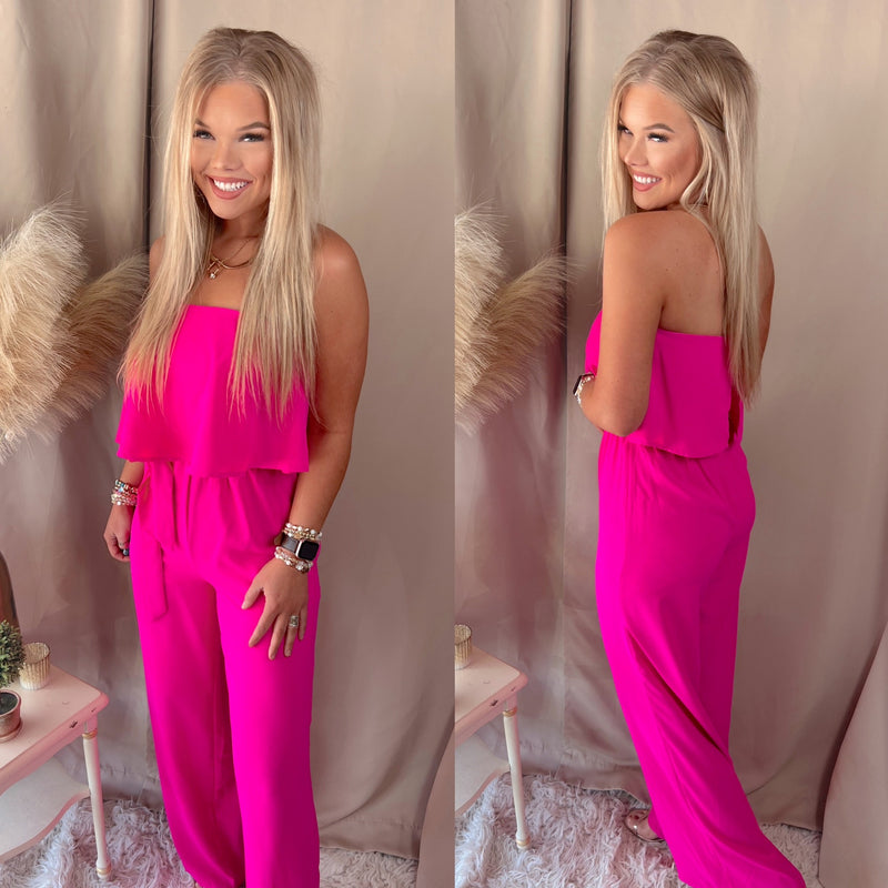 Golden Hour Strapless Jumpsuit
