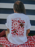 Let's Go Team Checkered Back Graphic Tee