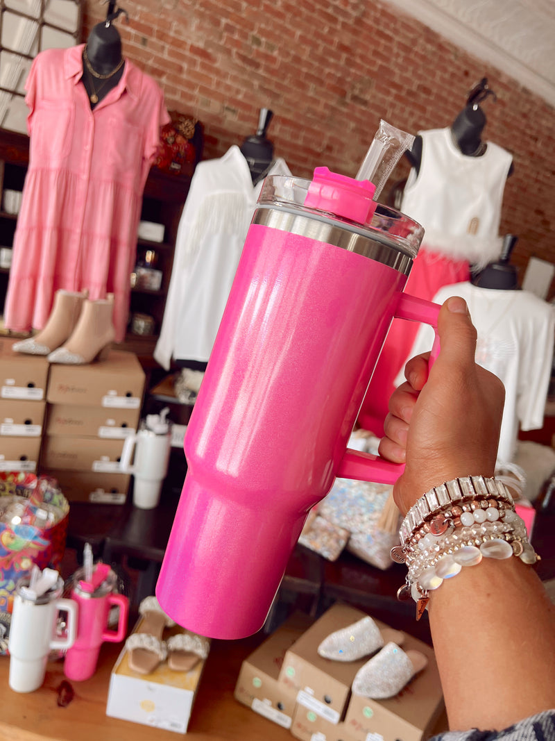 Asst Shimmer Stainless 40oz Tumbler