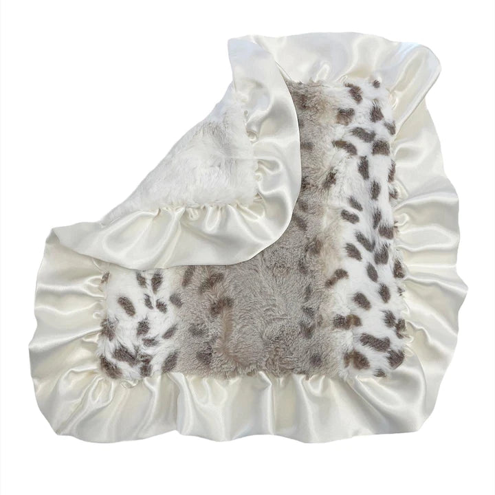 Snowcat Ivory Ruffled Baby Lovie