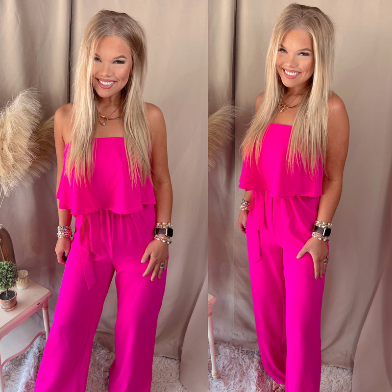 Golden Hour Strapless Jumpsuit