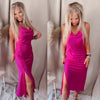 In Your Dreams Satin Cowl Neck Dress